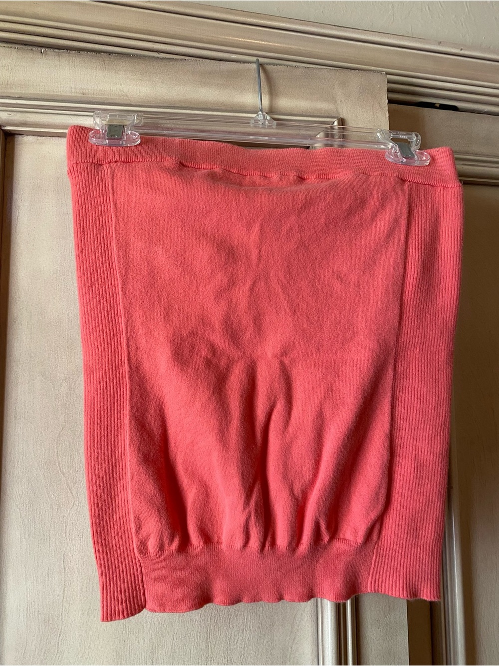 Old Navy Women’s Orange Ribbed Knit Strapless Tube top, Size M